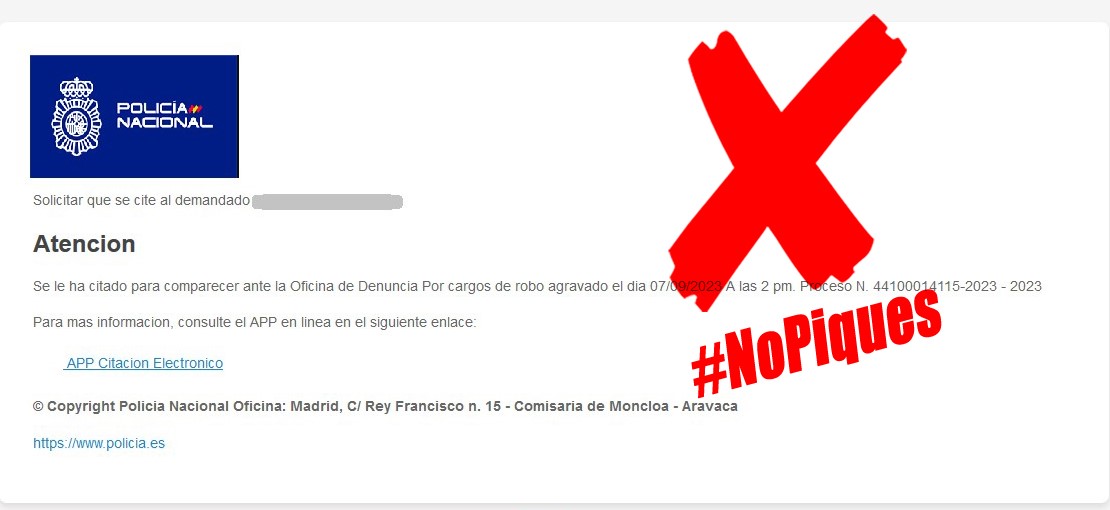 Correo fraudulento